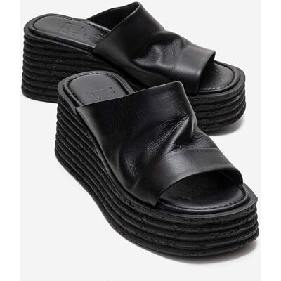 Forever & Always Marc Leder Keilabsatz Sandale Schwarz US 39 Forever & Always Marc Leder Keilabsatz Sandale Schwarz US 39