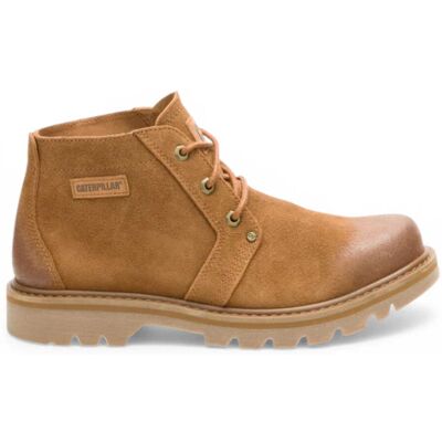 CAT (Caterpillar) Wanderstiefel aus hellbraunem Leder, mittelhoch geschnitten, Chukka-Stil - Grader Bräunen EU 42 / UK 8 CAT (Caterpillar) Wanderstiefel aus hellbraunem Leder, mittelhoch geschnitten, Chukka-Stil - Grader Bräunen EU 42 / UK 8