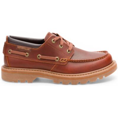 CAT (Caterpillar) Herren-Stiefel aus dunkelrotbraunem Leder, niedrig geschnitten - Colorado Boat Lo Bräunen EU 43 / UK 9 CAT (Caterpillar) Herren-Stiefel aus dunkelrotbraunem Leder, niedrig geschnitten - Colorado Boat Lo Bräunen EU 43 / UK 9