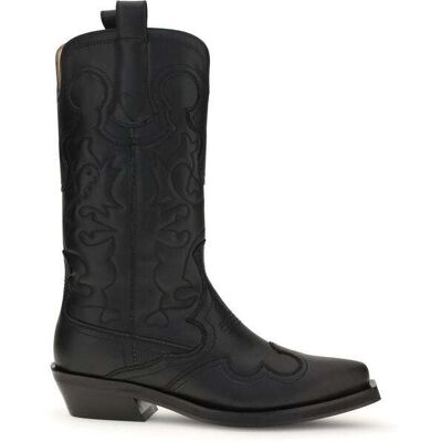 Ganni Schwarze Recycelte Lederstiefel Schwarz EU41 Ganni Schwarze Recycelte Lederstiefel Schwarz EU41