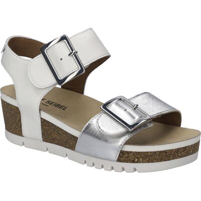 JOSEF SEIBEL Damen Sandale Quinn 02 in silber-kombi Silber US 39 JOSEF SEIBEL Damen Sandale Quinn 02 in silber-kombi Silber US 39