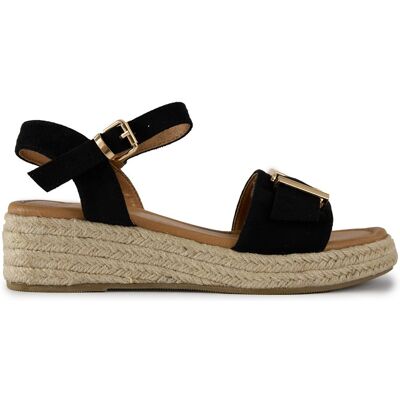 V.Gan August Espadrille Wedge Sandalen Schwarz EU 39/UK 6 V.Gan August Espadrille Wedge Sandalen Schwarz EU 39/UK 6