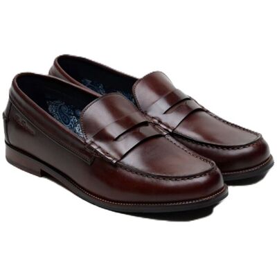 Ben Sherman Sid Brush Off Leder Herren Braune Penny Loafers Braun EU 44.5 / UK 10 Ben Sherman Sid Brush Off Leder Herren Braune Penny Loafers Braun EU 44.5 / UK 10