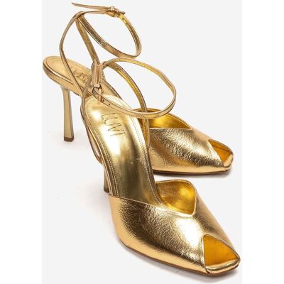 Prologue Slate Knöchelriemen Stiletto Pumps Gold US 39 Prologue Slate Knöchelriemen Stiletto Pumps Gold US 39