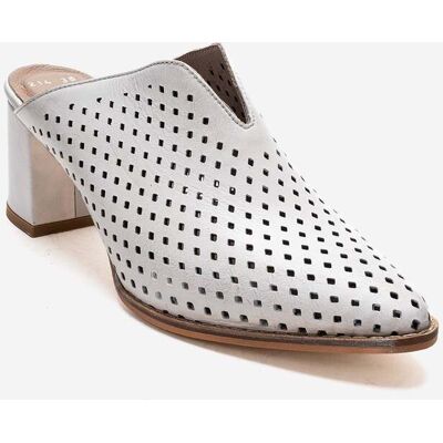 Forever & Always Toen Leder Blockabsatz Pantolette Weiß EU 38 Forever & Always Toen Leder Blockabsatz Pantolette Weiß EU 38