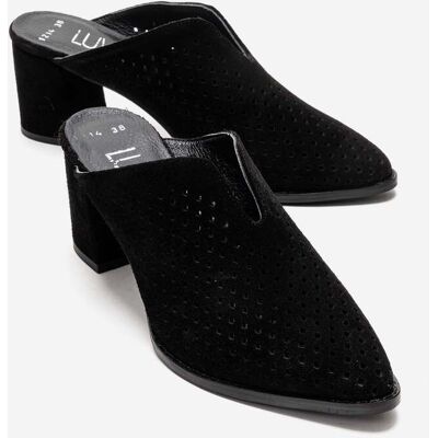 Forever & Always Toen Leder Blockabsatz Pantolette Schwarz EU 38 Forever & Always Toen Leder Blockabsatz Pantolette Schwarz EU 38