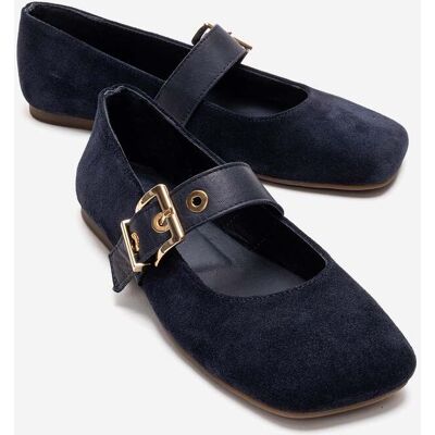 Forever & Always Jonas Leder-Ballerina Marine US 39 Forever & Always Jonas Leder-Ballerina Marine US 39
