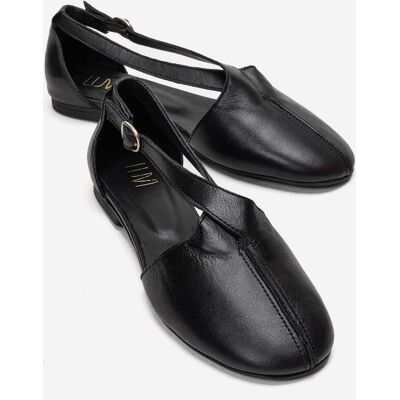 Forever & Always Fable Leder Ballerina mit Seitlichem Ausschnitt Schwarz EU 37 Forever & Always Fable Leder Ballerina mit Seitlichem Ausschnitt Schwarz EU 37