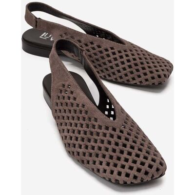 Forever & Always Delizia Leder-Slingback-Schuh Nerz EU 37 Forever & Always Delizia Leder-Slingback-Schuh Nerz EU 37