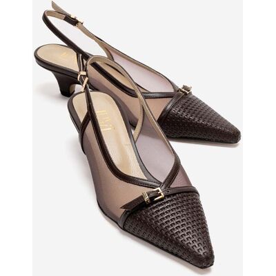 Prologue Laviera Mesh Slingback-Pumps Braun EU 38 Prologue Laviera Mesh Slingback-Pumps Braun EU 38
