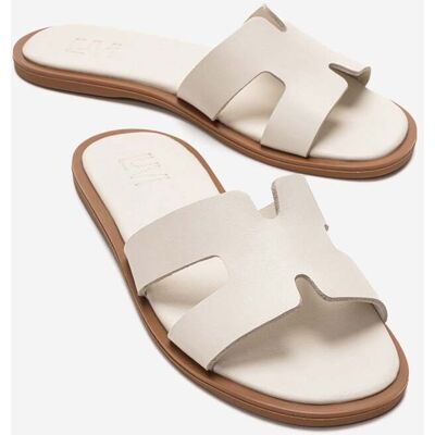 Forever & Always Biora Leder Slide Ekru US 39 Forever & Always Biora Leder Slide Ekru US 39