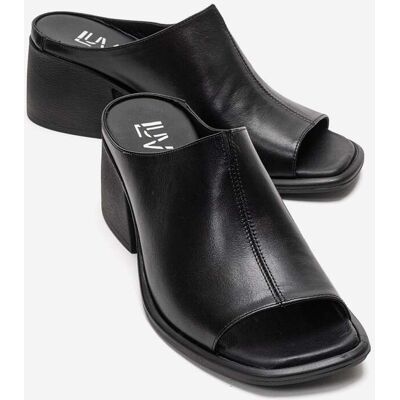 Forever & Always Sorex Leder Blockabsatz Sandale Schwarz EU40 Forever & Always Sorex Leder Blockabsatz Sandale Schwarz EU40