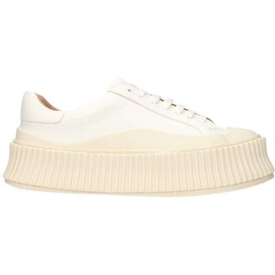 Jil Sander Weiße Leder Plateausneaker Weiß US 39 Jil Sander Weiße Leder Plateausneaker Weiß US 39