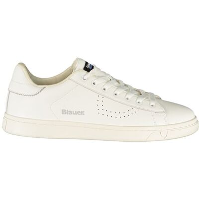 Blauer Weiße Polyurethan Herren Sneaker Weiß EU46 Blauer Weiße Polyurethan Herren Sneaker Weiß EU46
