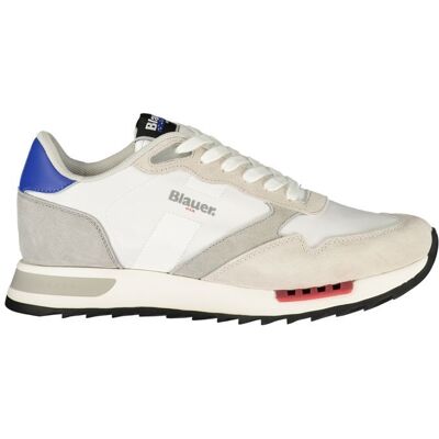 Blauer Weißer Polyester Herren-Sneaker Weiß EU42 Blauer Weißer Polyester Herren-Sneaker Weiß EU42