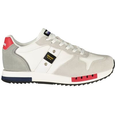 Blauer Weißer Polyurethan Herren Sneaker Weiß EU46 Blauer Weißer Polyurethan Herren Sneaker Weiß EU46