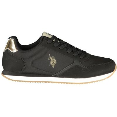 U.S. POLO ASSN. Schwarze Polyurethan Damen Sneaker Schwarz EU 36 U.S. POLO ASSN. Schwarze Polyurethan Damen Sneaker Schwarz EU 36