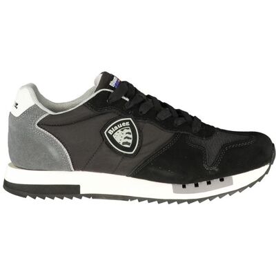 Blauer Schwarzer Polyurethan Herren Sneaker Schwarz EU40 Blauer Schwarzer Polyurethan Herren Sneaker Schwarz EU40
