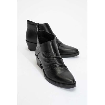 Forever & Always Rule Leder Klobiger Stiefel (Damen) Schwarz US 39 Forever & Always Rule Leder Klobiger Stiefel (Damen) Schwarz US 39