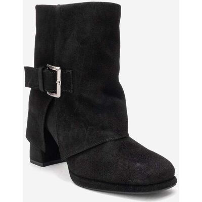 Forever & Always Lore Leder Blockabsatz Stiefel (Damen) Schwarz EU 36 Forever & Always Lore Leder Blockabsatz Stiefel (Damen) Schwarz EU 36