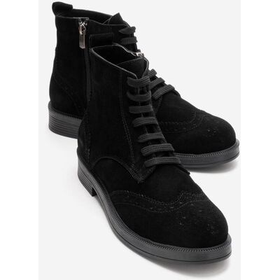 Forever & Always Nelvy Lederstiefel (Damen) Schwarz EU 38 Forever & Always Nelvy Lederstiefel (Damen) Schwarz EU 38