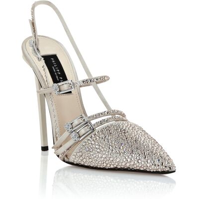 Philipp Plein Slingback-Schuhe Beige US 39 Philipp Plein Slingback-Schuhe Beige US 39