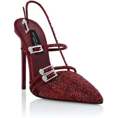 Philipp Plein Slingback-Schuhe Bordo EU 38 Philipp Plein Slingback-Schuhe Bordo EU 38