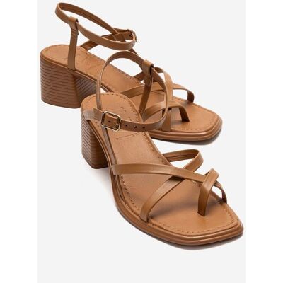 Forever & Always Lavish Leder Blockabsatz Sandale (Damen) Bräunen EU 38 Forever & Always Lavish Leder Blockabsatz Sandale (Damen) Bräunen EU 38