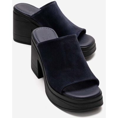 Forever & Always Nola Leder Plateau Mules (Women) Marine EU40 Forever & Always Nola Leder Plateau Mules (Women) Marine EU40