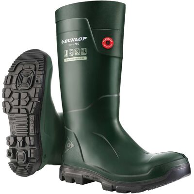 Dunlop - Herren/Damen Unisex Gummistiefel "TerraPRO", Purofort-Sohle (Grün) Grün EU 43 / UK 9 Dunlop - Herren/Damen Unisex Gummistiefel "TerraPRO", Purofort-Sohle (Grün) Grün EU 43 / UK 9