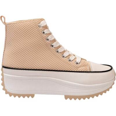 Firetrap - High Top Turnschuhe für Damen, Plattform-Absatz (Beige) Beige EU 40,5 / UK 7 Firetrap - High Top Turnschuhe für Damen, Plattform-Absatz (Beige) Beige EU 40,5 / UK 7