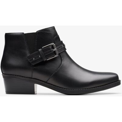 Clarks Danyelle Wish Black Leather Boots Schwarz 37,5 EU/IT Clarks Danyelle Wish Black Leather Boots Schwarz 37,5 EU/IT