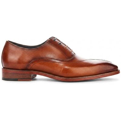 Justin Reess Herren beige Leder-Kreuzstich mit Fußkappe Oxford-Schuhe – Jett Bräunen EU43 Justin Reess Herren beige Leder-Kreuzstich mit Fußkappe Oxford-Schuhe – Jett Bräunen EU43