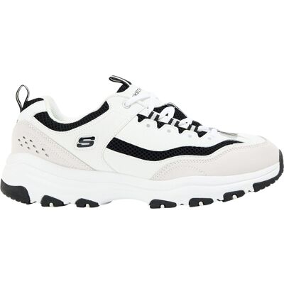 Skechers - Logo Sneaker für Herren, Niedrig geschnitten, Flach (Weiß/Schwarz) Weiß EU 40 / UK 6,5 Skechers - Logo Sneaker für Herren, Niedrig geschnitten, Flach (Weiß/Schwarz) Weiß EU 40 / UK 6,5