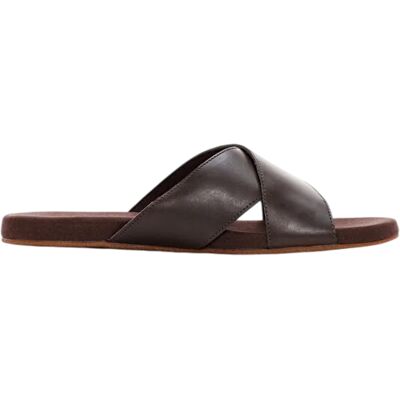 Timberland - Kreuzriemen Badesandale für Herren, Leder, Flach (Gaucho) Schokolade EU 41 / UK 7,5 Timberland - Kreuzriemen Badesandale für Herren, Leder, Flach (Gaucho) Schokolade EU 41 / UK 7,5