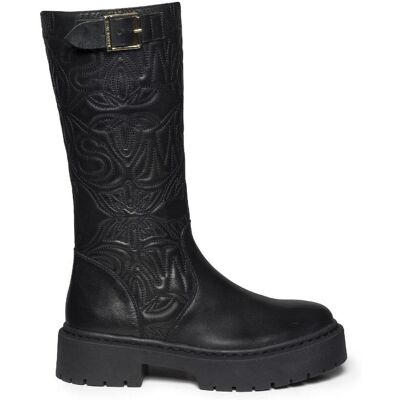 Steve Madden - "Gelina" Kniehohe Stiefel für Damen, Leder (Schwarz) Schwarz EU 39/UK 6 Steve Madden - "Gelina" Kniehohe Stiefel für Damen, Leder (Schwarz) Schwarz EU 39/UK 6