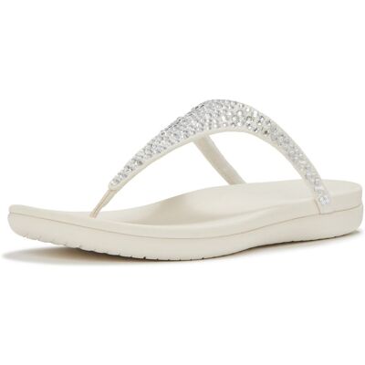 Fitflop Solay Misch-Kristall Textil Damen Creme Sandalen Creme EU 38 / UK 5 Fitflop Solay Misch-Kristall Textil Damen Creme Sandalen Creme EU 38 / UK 5