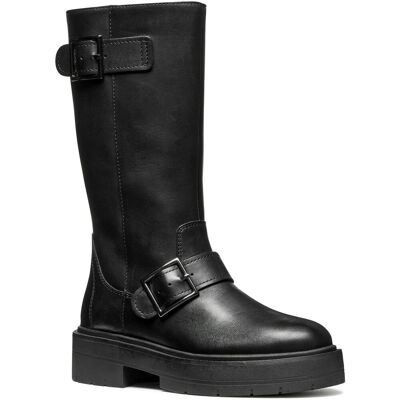 Geox D Spherica EC7 Lederstiefel für Damen in Schwarz Schwarz EU 37 / UK 4 Geox D Spherica EC7 Lederstiefel für Damen in Schwarz Schwarz EU 37 / UK 4