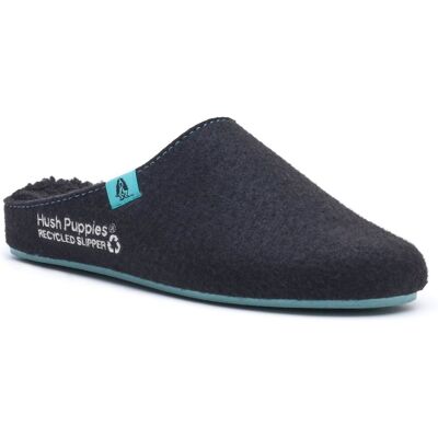 Hush Puppies Die guten Polyester Herren Schwarz Türkis Hausschuhe Schwarz EU 40,5 / UK 7 Hush Puppies Die guten Polyester Herren Schwarz Türkis Hausschuhe Schwarz EU 40,5 / UK 7
