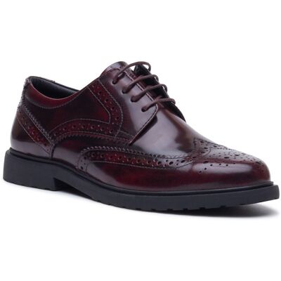 Hush Puppies Verity Hi-Shine Leder Damen Brogues Schuhe in Pflaume Rot EU 39/UK 6 Hush Puppies Verity Hi-Shine Leder Damen Brogues Schuhe in Pflaume Rot EU 39/UK 6