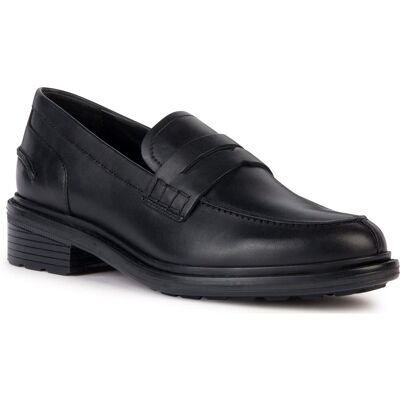 Geox D Walk Pleasure F Leder Damen schwarze Mokassinschuhe Schwarz EU 40,5 / UK 7 Geox D Walk Pleasure F Leder Damen schwarze Mokassinschuhe Schwarz EU 40,5 / UK 7