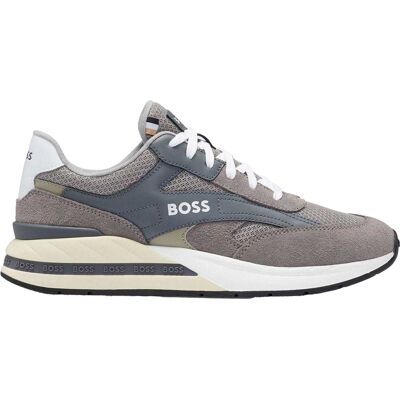 Boss - "Kurt" Sneaker für Herren, Leder (Grau) Grau EU 39/UK 6 Boss - "Kurt" Sneaker für Herren, Leder (Grau) Grau EU 39/UK 6