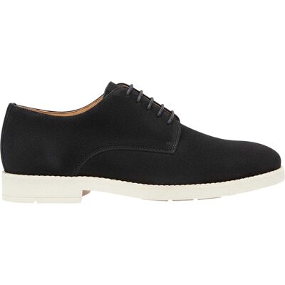 Boss - Schnürschuhe für Herren, Wildleder, Flach (Dunkelblau) Blau EU 39/UK 6 Boss - Schnürschuhe für Herren, Wildleder, Flach (Dunkelblau) Blau EU 39/UK 6