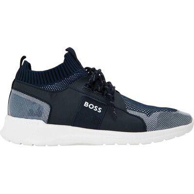 Boss - "Extreme" Logo Sneaker für Herren, Jerseyware (Dunkelblau) Blau EU 47.5 / UK 12 Boss - "Extreme" Logo Sneaker für Herren, Jerseyware (Dunkelblau) Blau EU 47.5 / UK 12