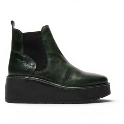 Fly London Womens Green Leather Chelsea Ankle Platform Boots – HELY268 Grün US 39 Fly London Womens Green Leather Chelsea Ankle Platform Boots – HELY268 Grün US 39