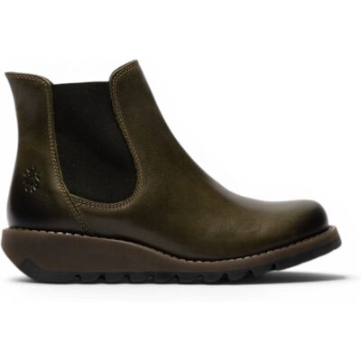 Fly London Damen Diesel Green Chelsea Leder-Knöchelstiefel – SALV195 Olive EU40 Fly London Damen Diesel Green Chelsea Leder-Knöchelstiefel – SALV195 Olive EU40