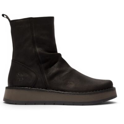 Fly London Damen-Schwarze Wildlederleder-Reißverschluss-Plateau-Knöchelstiefel – RENO053FLY Schwarz EU41 Fly London Damen-Schwarze Wildlederleder-Reißverschluss-Plateau-Knöchelstiefel – RENO053FLY Schwarz EU41