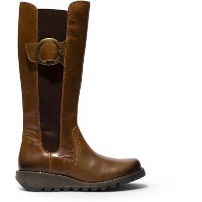 Fly London Damen-Stiefel mit beige Lederknielänge – SOIF361 Bräunen EU 37 Fly London Damen-Stiefel mit beige Lederknielänge – SOIF361 Bräunen EU 37