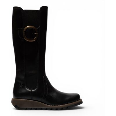 Fly London Damen Schwarze, kniehohe Lederstiefel – SOIF361 Schwarz EU41 Fly London Damen Schwarze, kniehohe Lederstiefel – SOIF361 Schwarz EU41