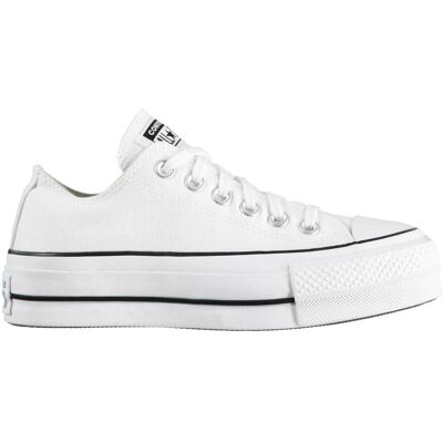 Converse - "Chuck Taylor" Schuhe mit Plattform-Sohlen für Damen, Canvas (Weiß/Schwarz) Weiß EU 37 / UK 4 Converse - "Chuck Taylor" Schuhe mit Plattform-Sohlen für Damen, Canvas (Weiß/Schwarz) Weiß EU 37 / UK 4